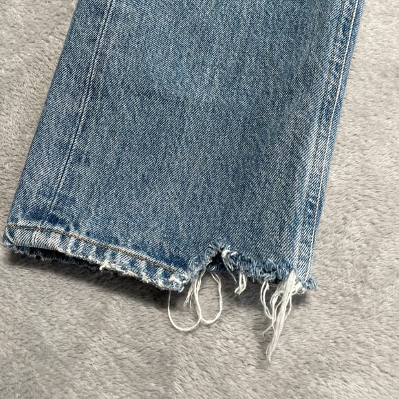 Agolde Jeans Womens 23 Blue 90s Loose Fit Distressed Button Fly Organic Cotton - Picture 9 of 12
